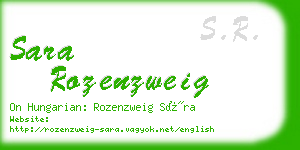 sara rozenzweig business card
